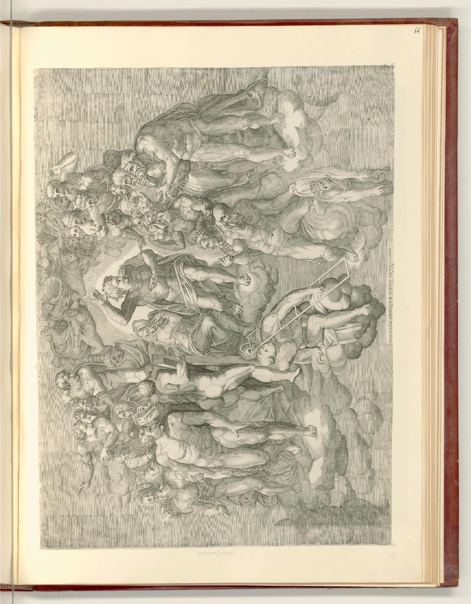 Anonymes de l'ecole et du temps du Marcantonio; Nicolo della Casa, Das jüngste Gericht (Detail)…