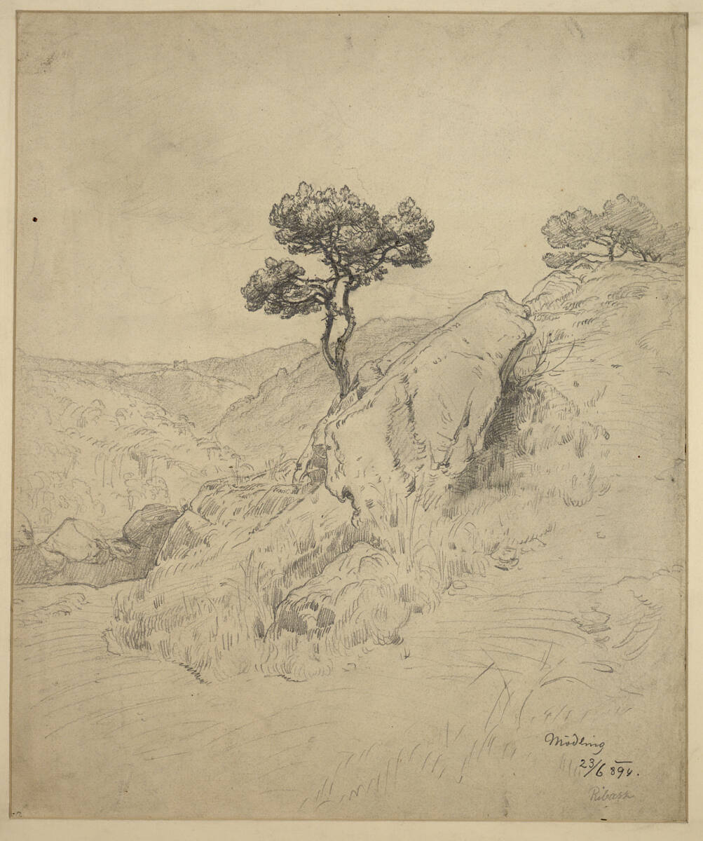 Landschaftsstudie aus Mödling, Rudolf Ribarz, 1894