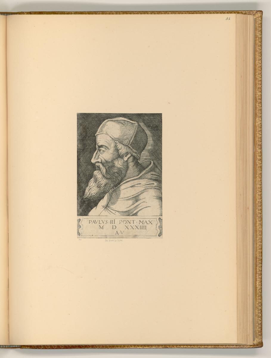 Agostino di Musi Veneziano, Porträt Papst Paul III., Inv. Nr.: Italien nach Sektionen I/23, It/…