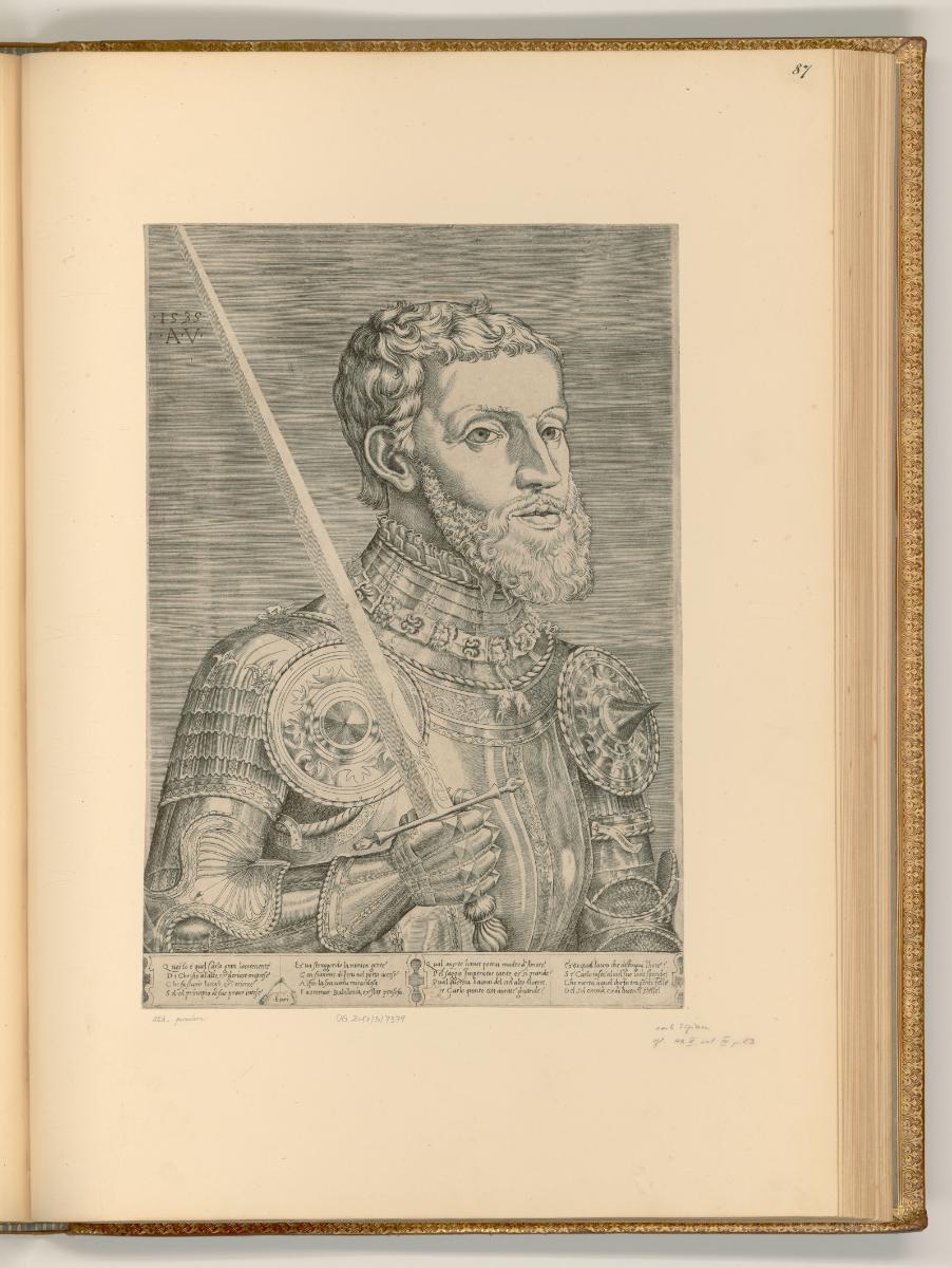 Agostino di Musi Veneziano, Porträt Kaiser Karl V., Inv. Nr.: Italien nach Sektionen I/23, It/I…