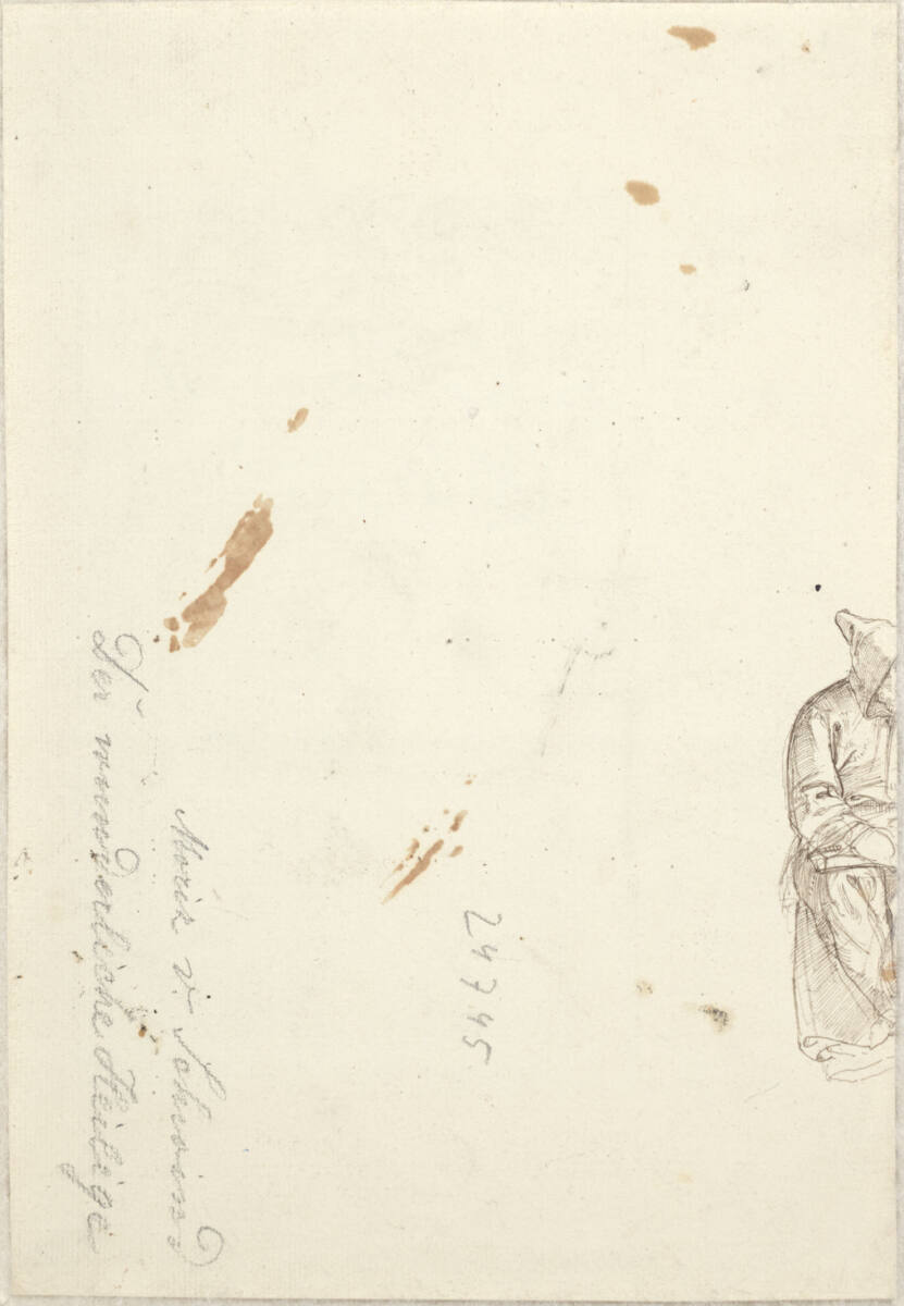 Skizze eines Heiligen (Fragment), Moritz von Schwind, 1844