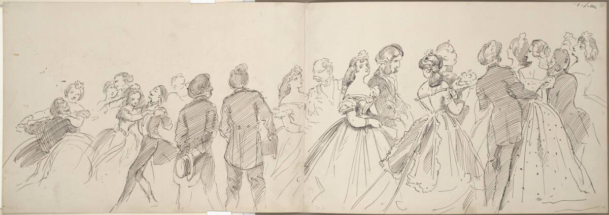 Moritz von Schwind, Tanzgesellschaft, Inv. Nr.: 24749b