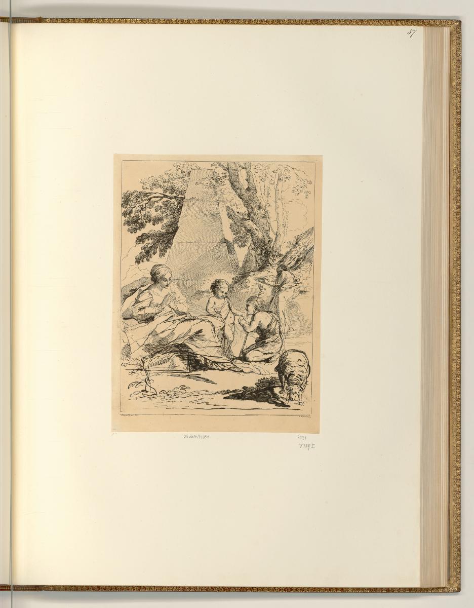 François Bartolozzi. Vol. II., Heilige Familie mit Johannesknaben, Inv. Nr.: Italien nach Sekti…