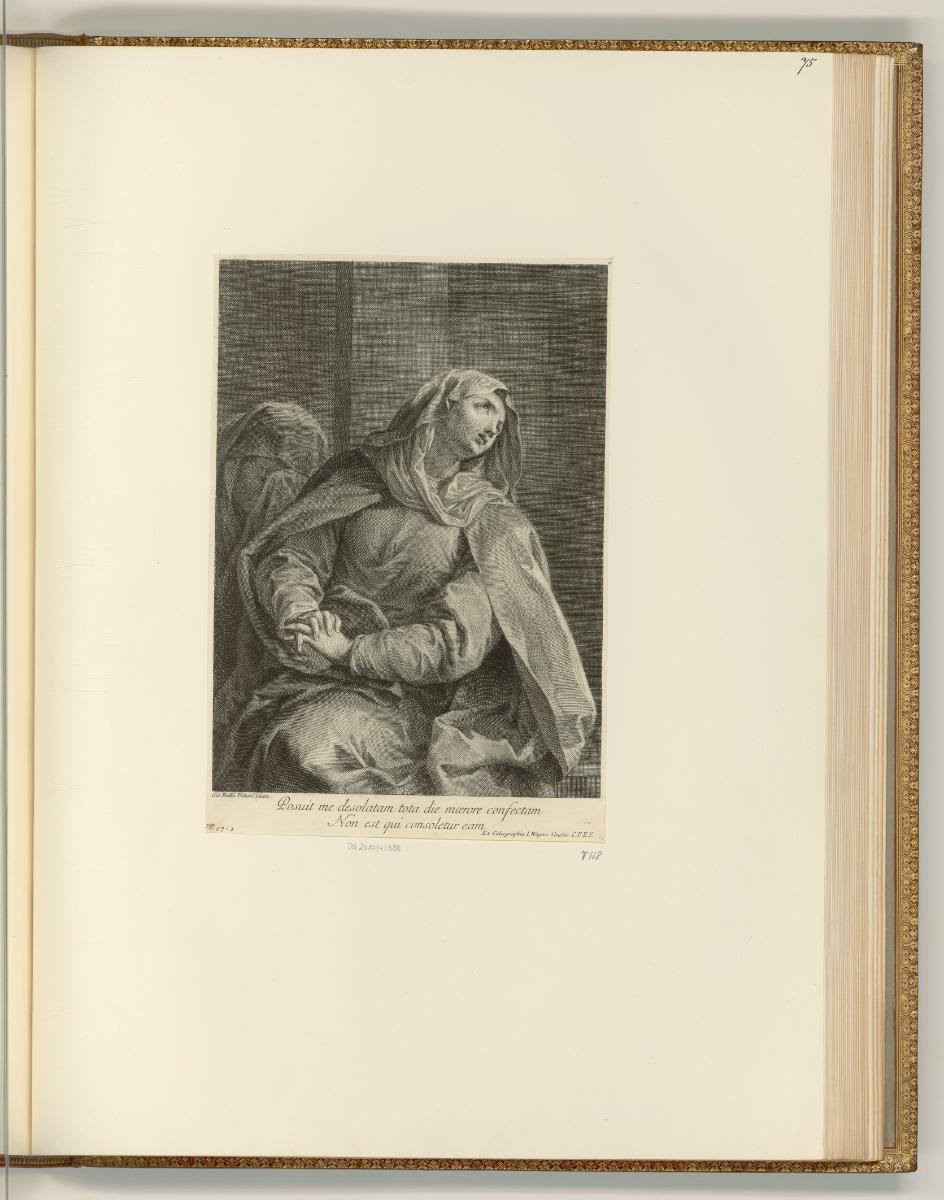 François Bartolozzi. Vol. II., Schmerzensmutter, Inv. Nr.: Italien nach Sektionen I/44, It/I/44…
