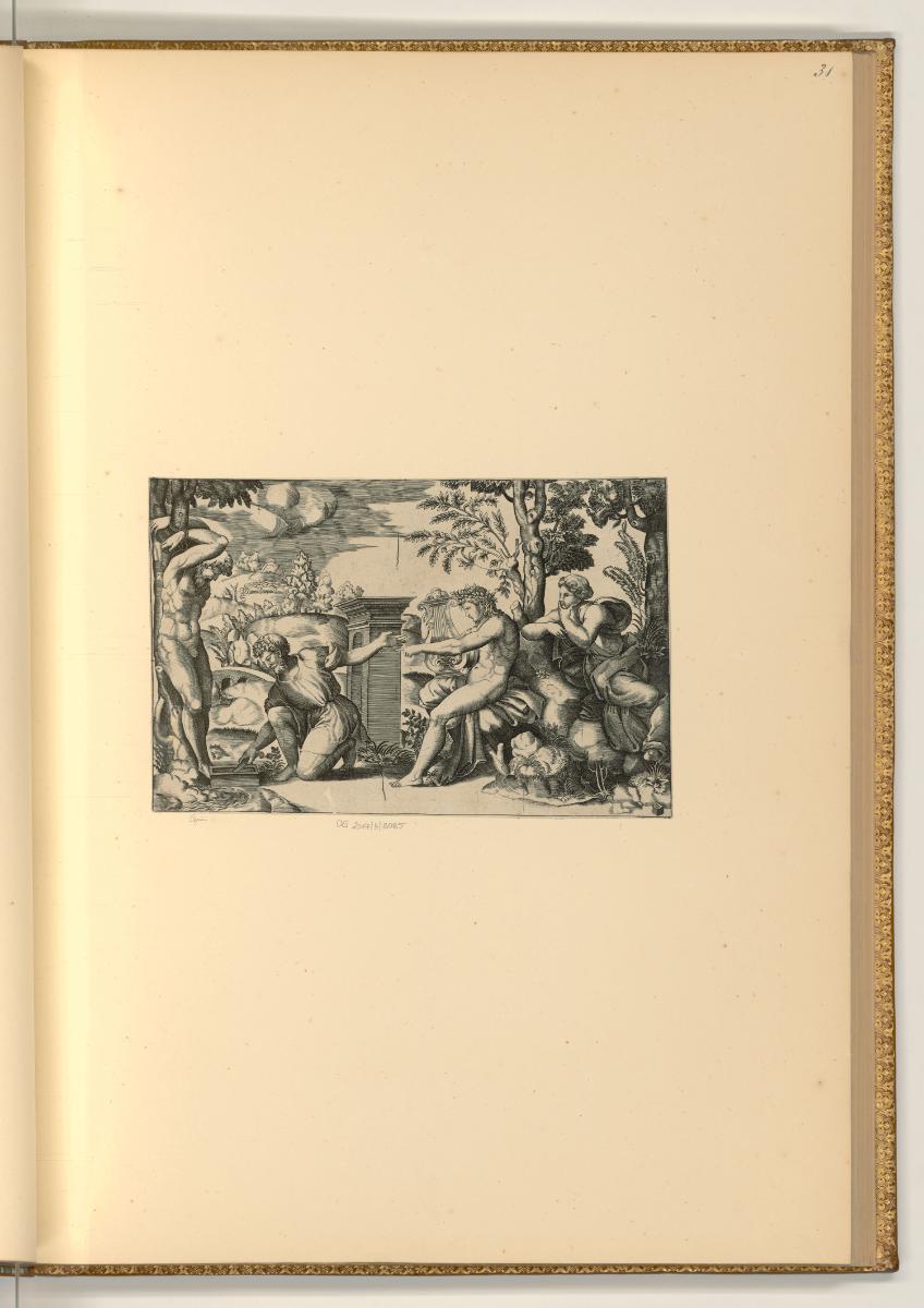 B.V. inconnu dit le Maître au dé, Apoll und Marsyas, Inv. Nr.: Italien nach Sektionen I/27, It/…