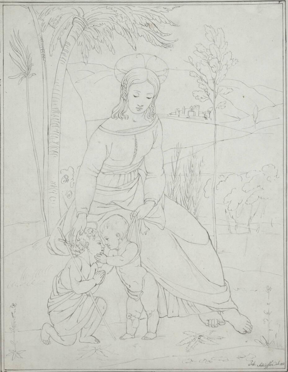 Johann Evangelist Scheffer von Leonhartshoff, Maria mit Jesus und Johannes, Inv. Nr.: 24837