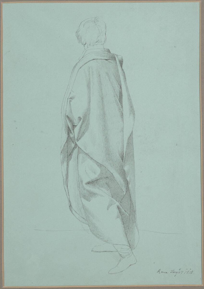 Johann Evangelist Scheffer von Leonhartshoff, Gewandrückenstudie, Inv. Nr.: 24838