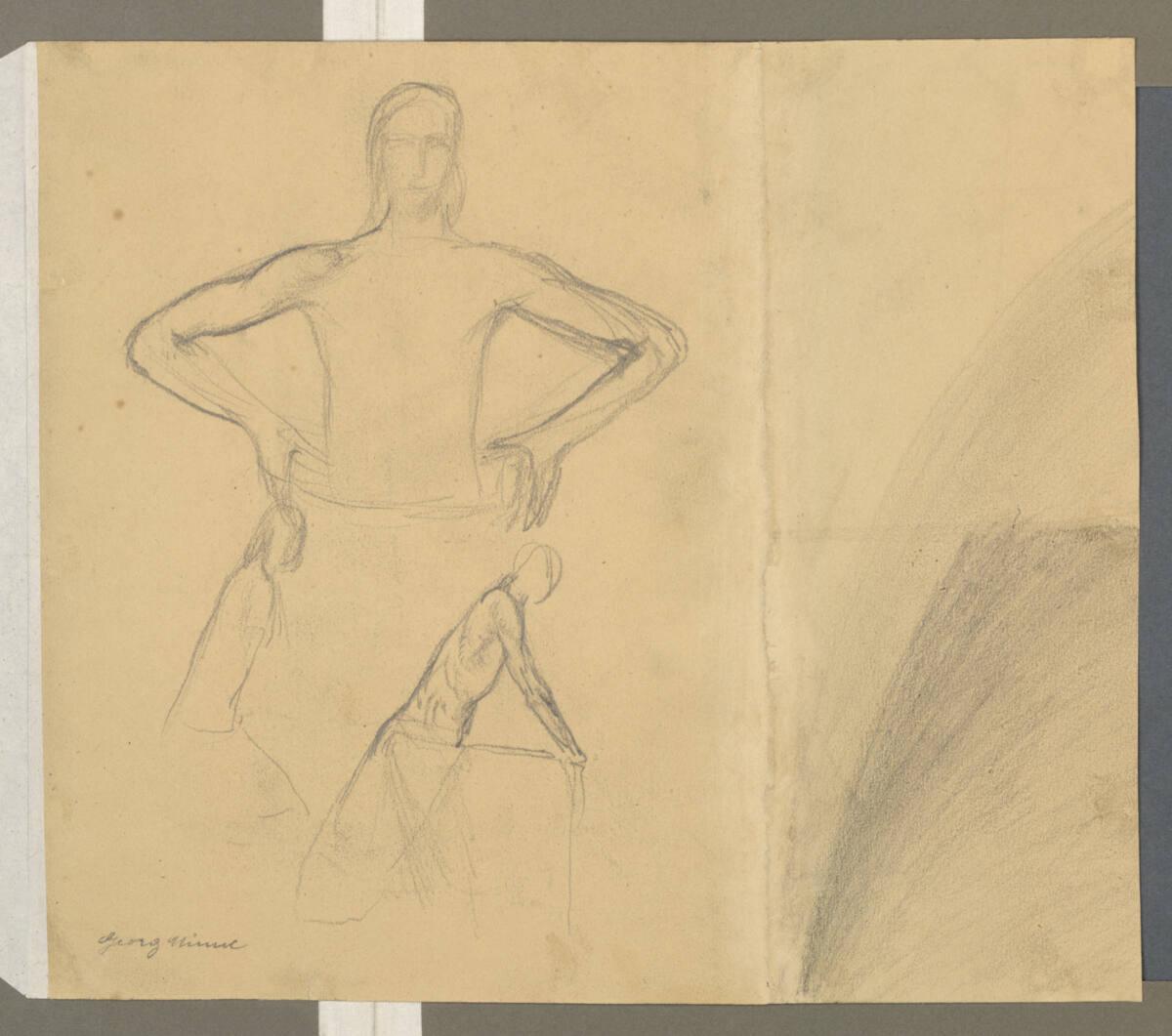 George Minne, Figurenstudien, Inv. Nr.: 24842v