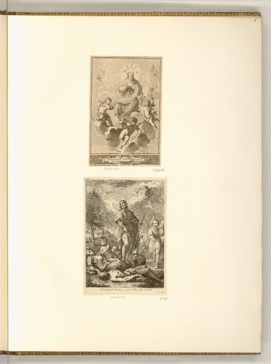 François Bartolozzi. Vol. III., Hl. Johannes Nepomuk; Hl. Rochus, Inv. Nr.: Italien nach Sektio…