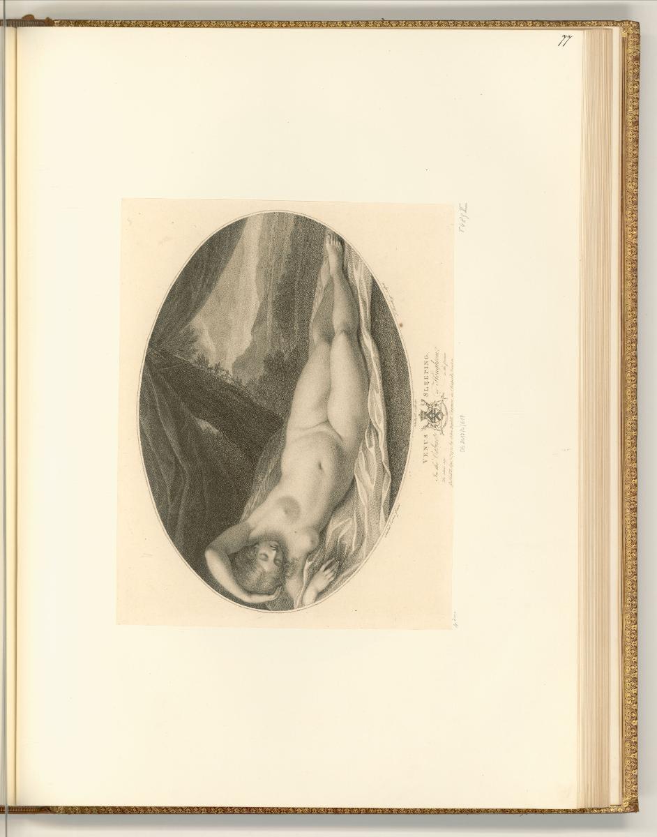 François Bartolozzi. Vol. III., Die schlafende Venus, Inv. Nr.: Italien nach Sektionen I/45, It…