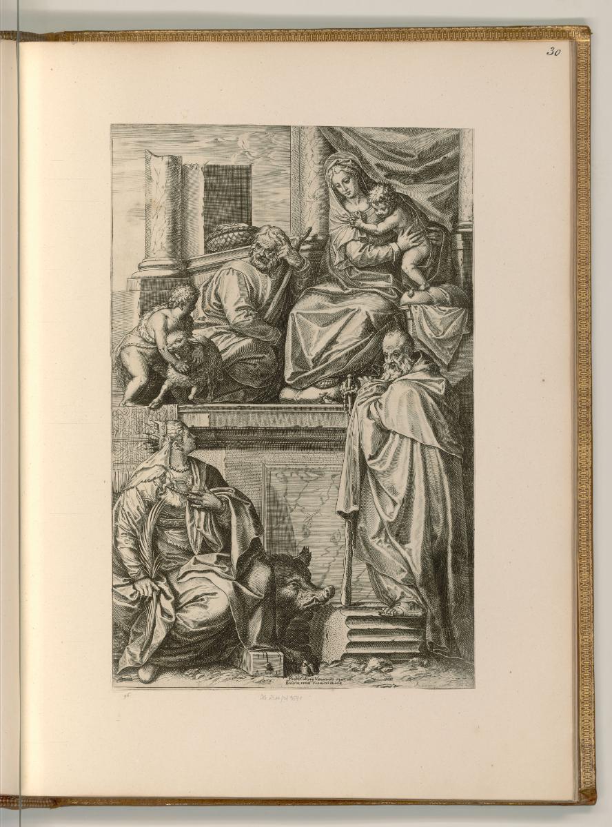 Agostino Carracci, Heilige Familie mit Johannes dem Täufer, Inv. Nr.: Italien nach Sektionen I/…