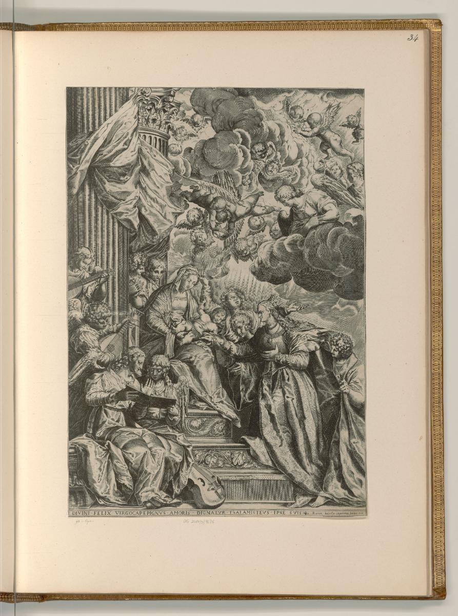 Agostino Carracci, Die Mystische Hochzeit, Inv. Nr.: Italien nach Sektionen I/40, It/I/40/34