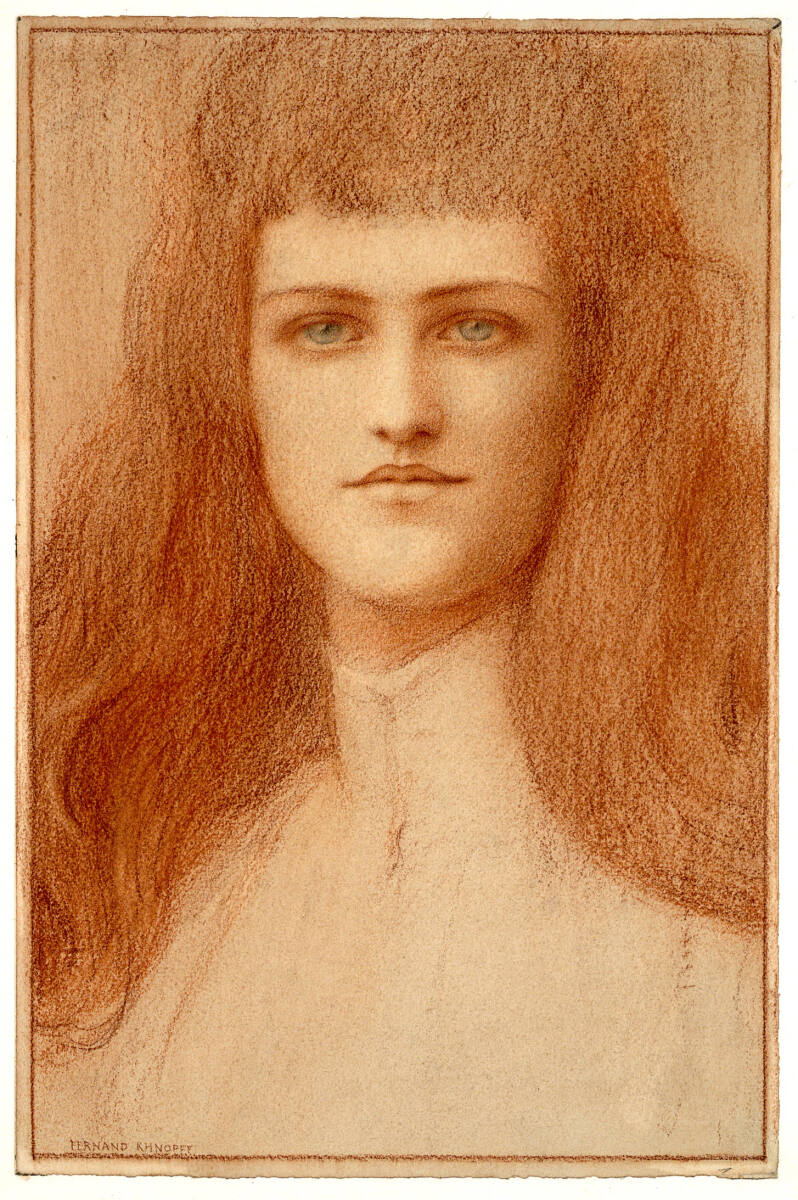 Bildnis eines Mädchens mit langen Haaren, Fernand Khnopff, 1895