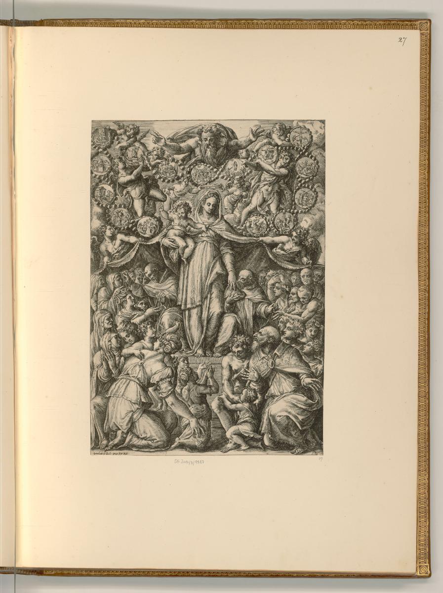 Oevres de Cherubino Alberti né 1552 mort 1615, Rosenkranzmadonna, Inv. Nr.: Italien nach Sektio…