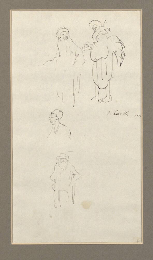 Oskar Laske, Studienblatt. Vier Juden, Inv. Nr.: 24911
