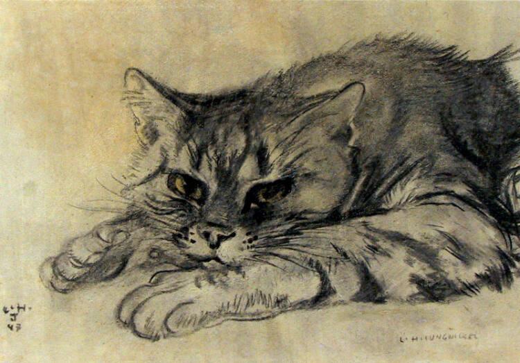 Ludwig Heinrich Jungnickel, Katze, Inv. Nr.: EDLDB565