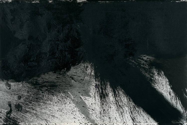 Hermann Nitsch, Bodenschüttbild, schwarz, Inv. Nr.: EDLSB2061