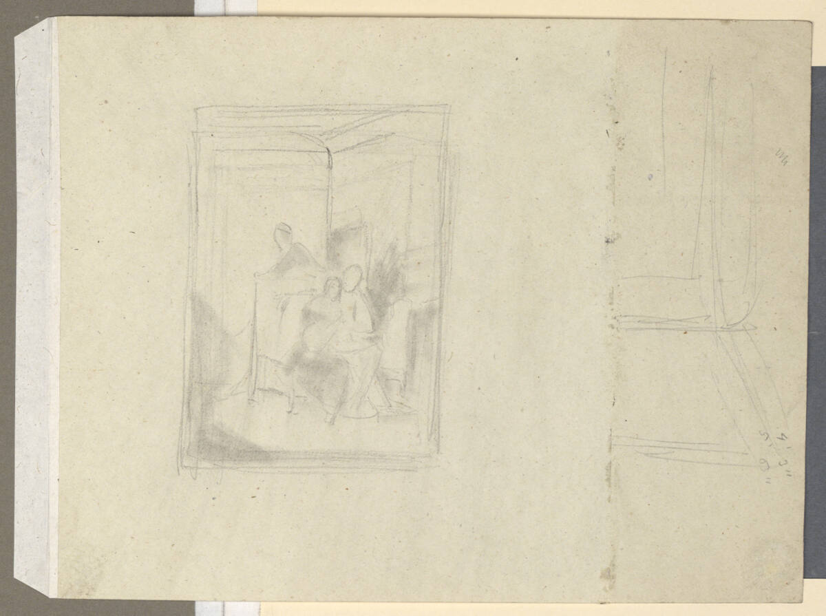 Entwurf zur Dichterliebe (?), Josef Danhauser