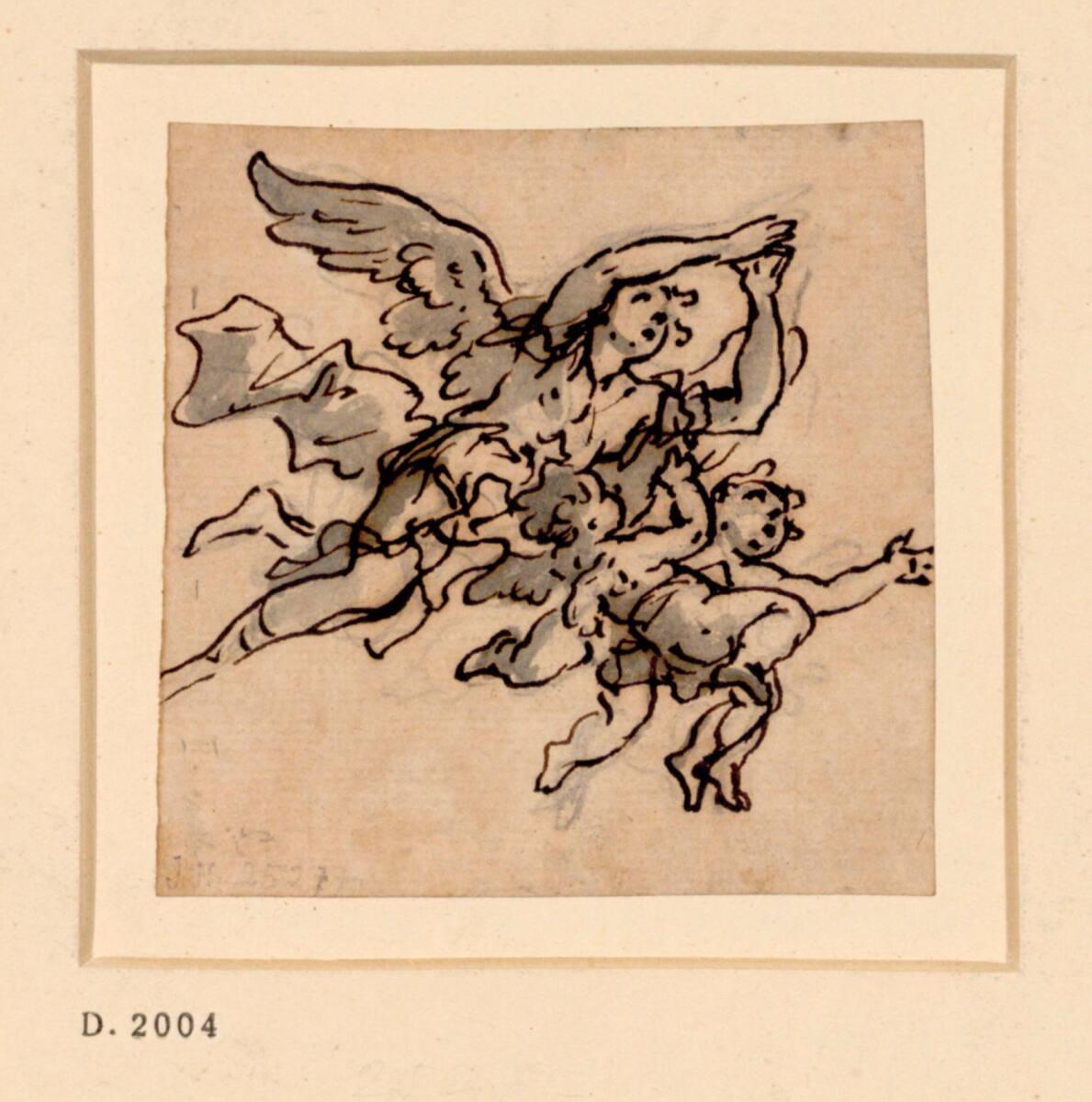 Daniel Gran, Adorierender Engel und Putten, Inv. Nr.: 25277