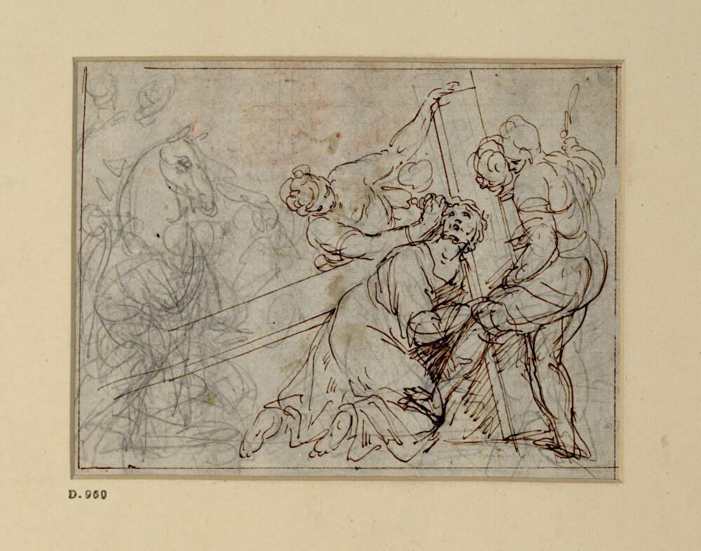 Cosmas Damian Asam, Christus fällt unter dem Kreuze, Inv. Nr.: 25279r