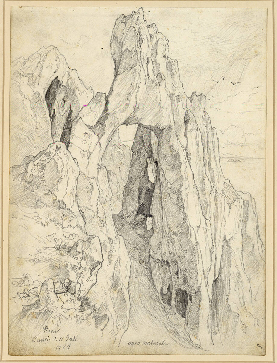"Arco naturale" auf Capri, Friedrich Preller the Elder, 1860