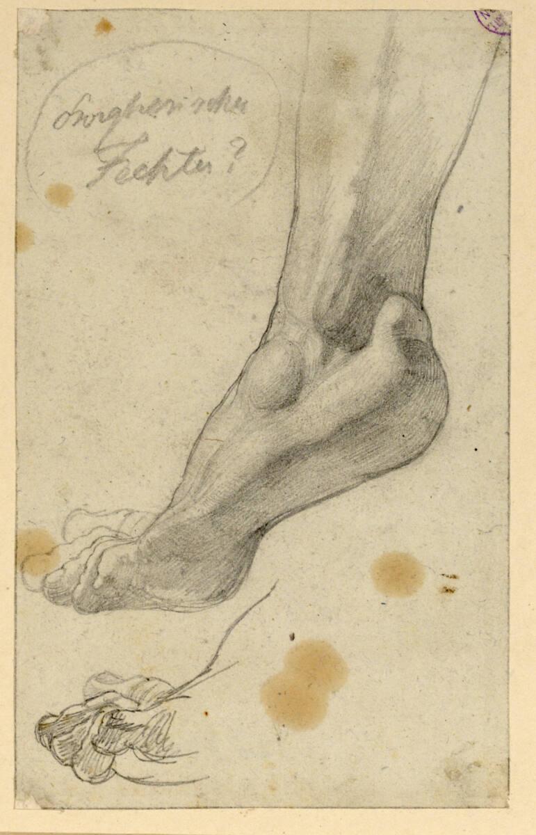 Rudolf Friedrich Wasmann, Zwei Studien eines Fußes, Inv. Nr.: 25342
