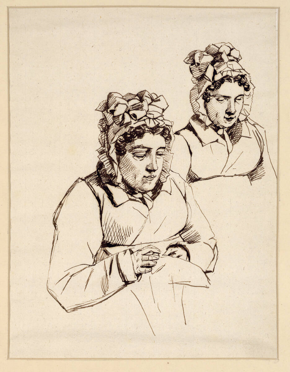 Zwei Studien einer Frau mit Haube, Wilhelm von Kobell