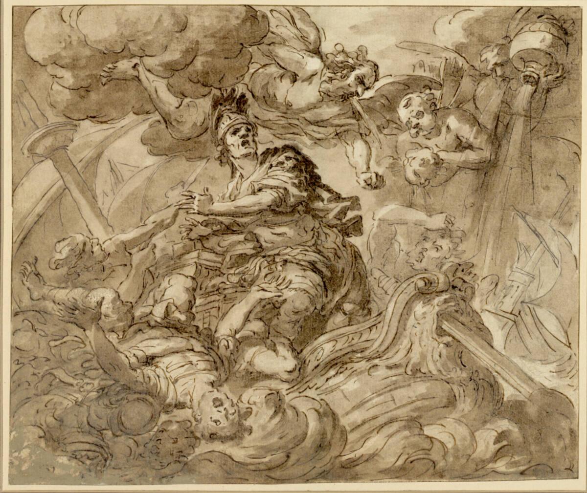 Anonym, Aeneas im Sturm in Untersicht, Inv. Nr.: 25368