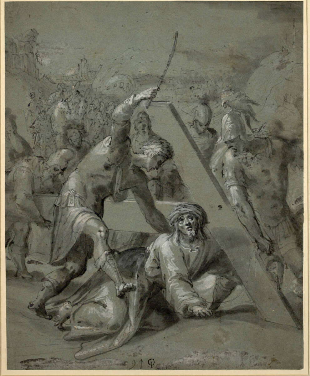 Christus fällt unter dem Kreuz, Caspar Freisinger, 1591