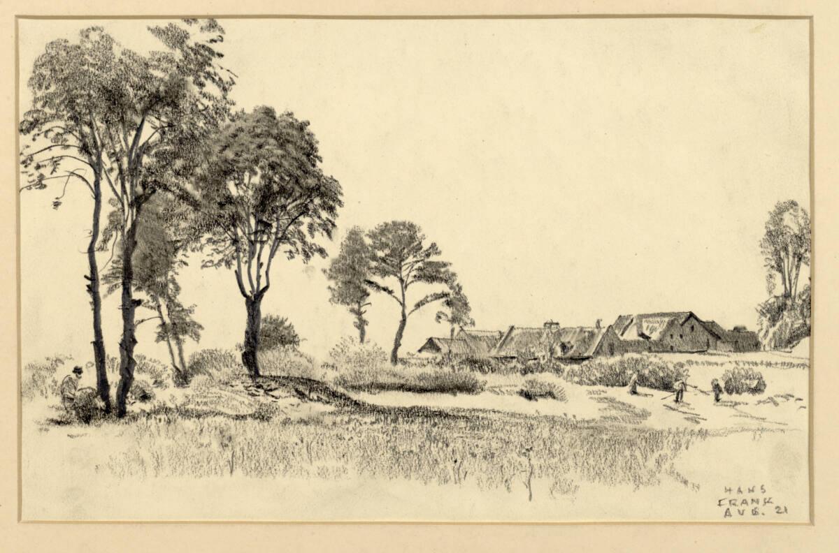 Hans Frank, Landschaft mit Dorf, Inv. Nr.: 25457