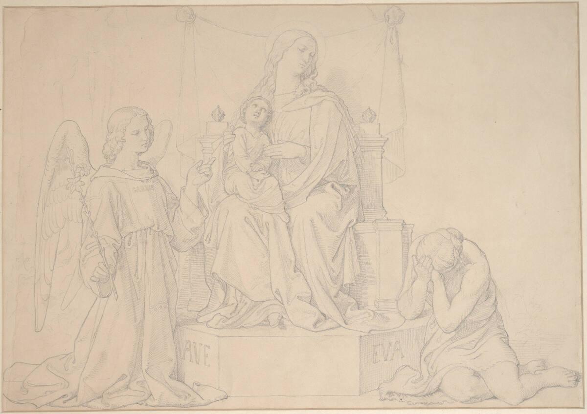 Josef von Führich, Thronende Madonna, Inv. Nr.: 25465