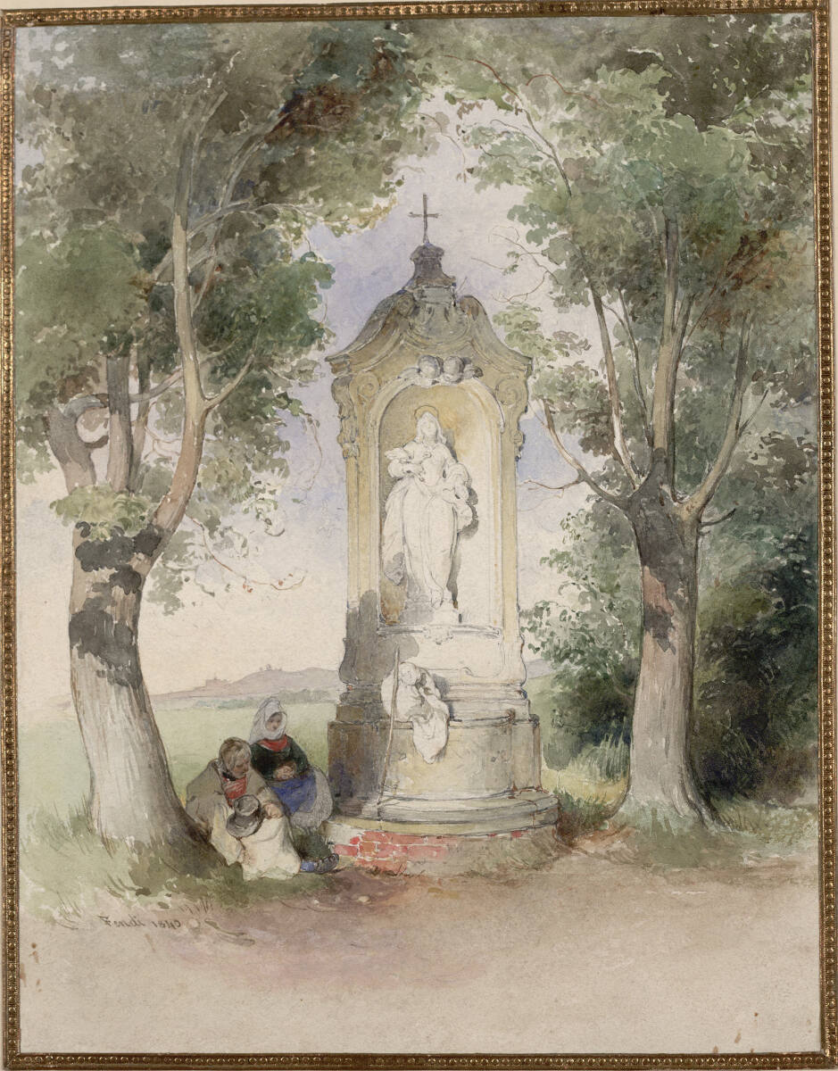 Die Rast am Bildstock, Peter Fendi, 1840