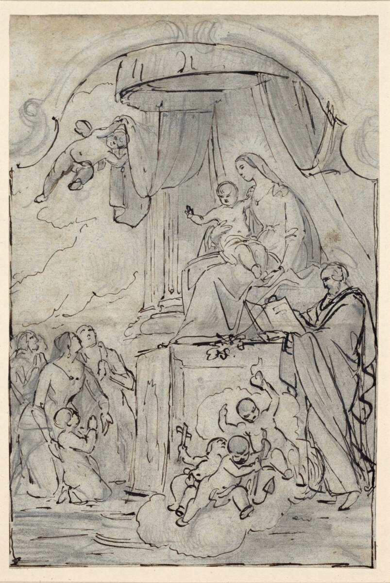 Anbetung des Kindes (Thronende Madonna), Josef Neugebauer