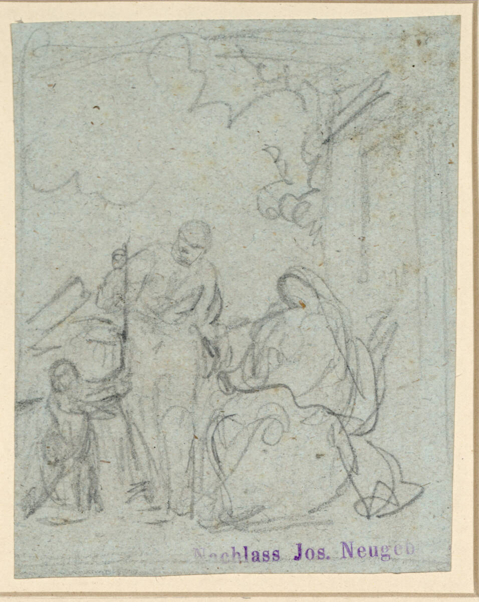 Biblische Szene (Die Heilige Familie ?), Josef Neugebauer