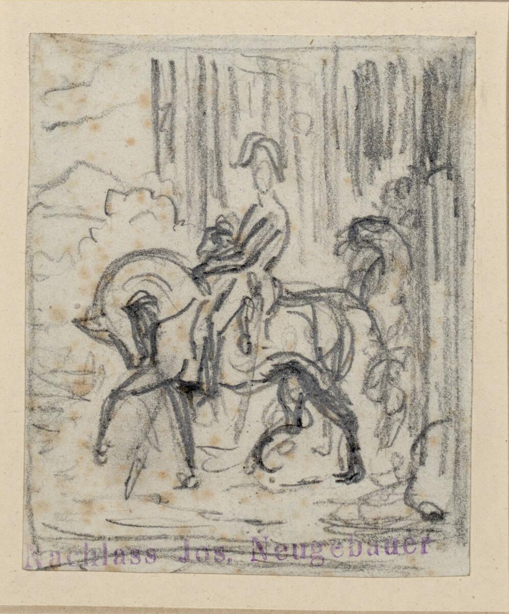 Josef Neugebauer, Entwurf zu einem Reiterbild, Inv. Nr.: 25542