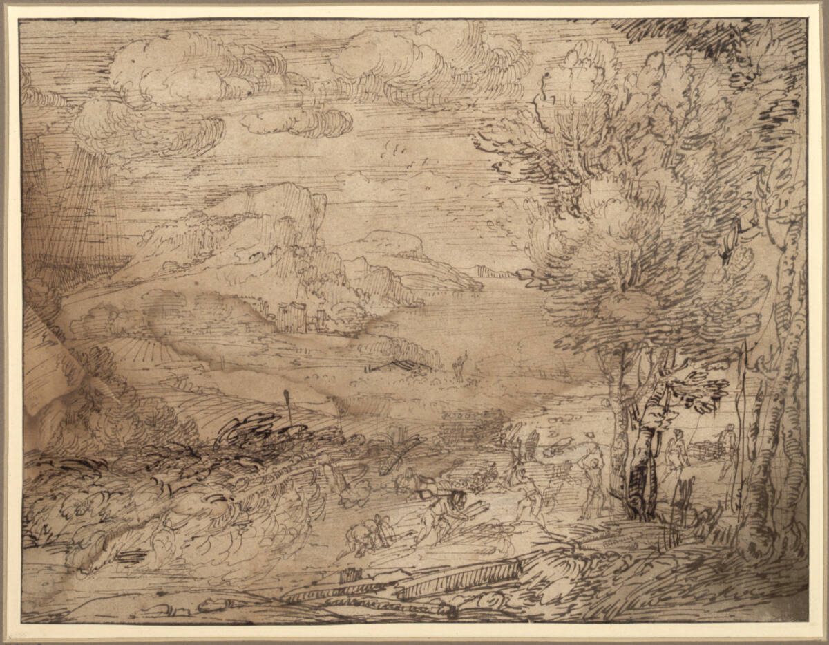 Landschaft mit Holzfällern, Paolo Fiammingo
