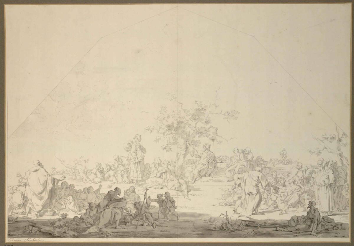 Caspar Franz Sambach, Bergpredigt Christi, Inv. Nr.: 25590
