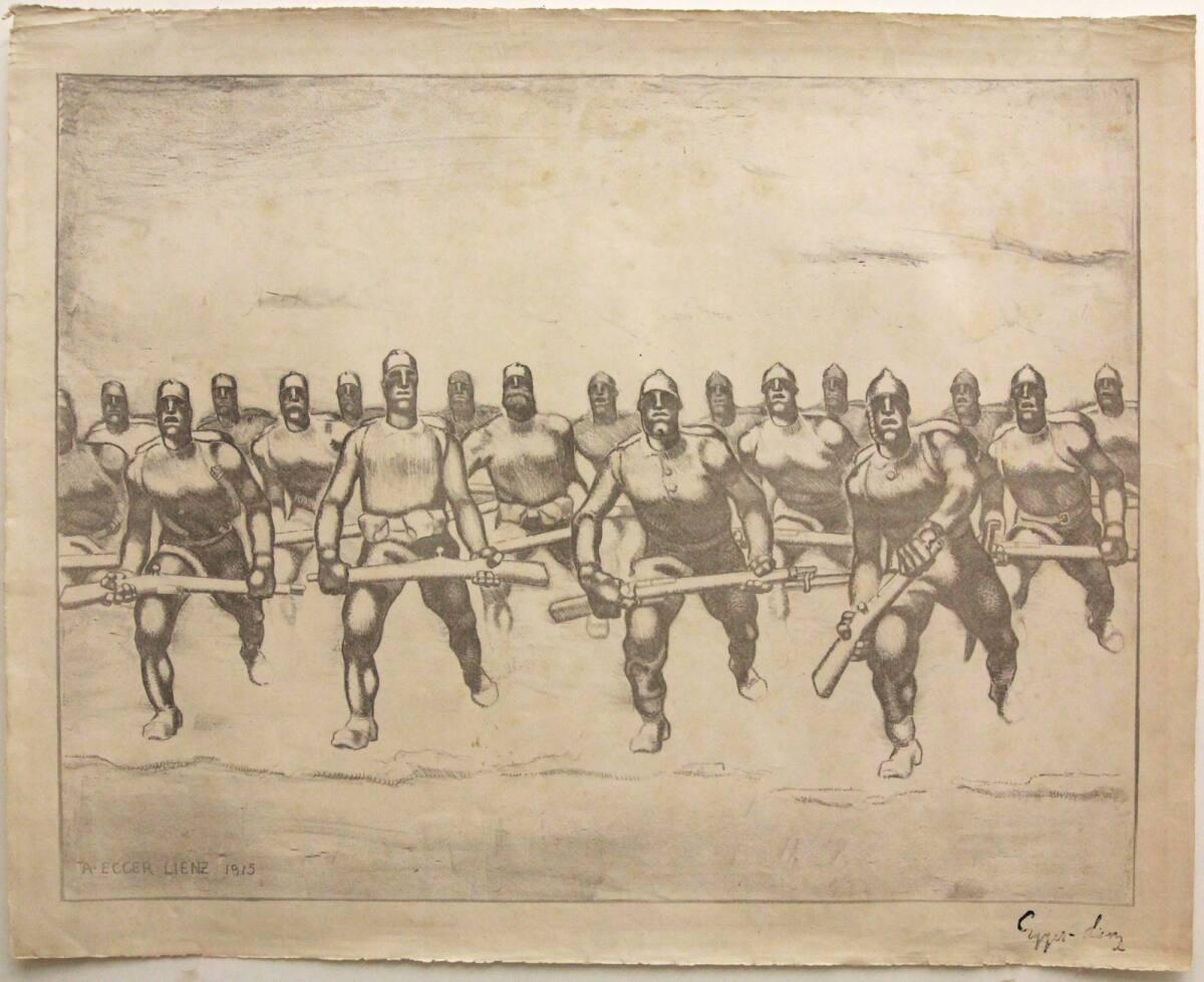 Albin Egger-Lienz, Soldaten im Anmarsch, Inv. Nr.: EDLSB856