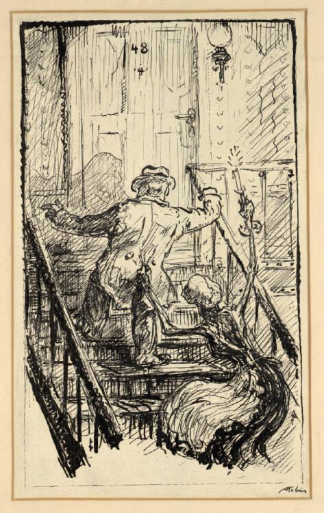 Alfred Kubin, Der Tod und der Gast, Inv. Nr.: 25647