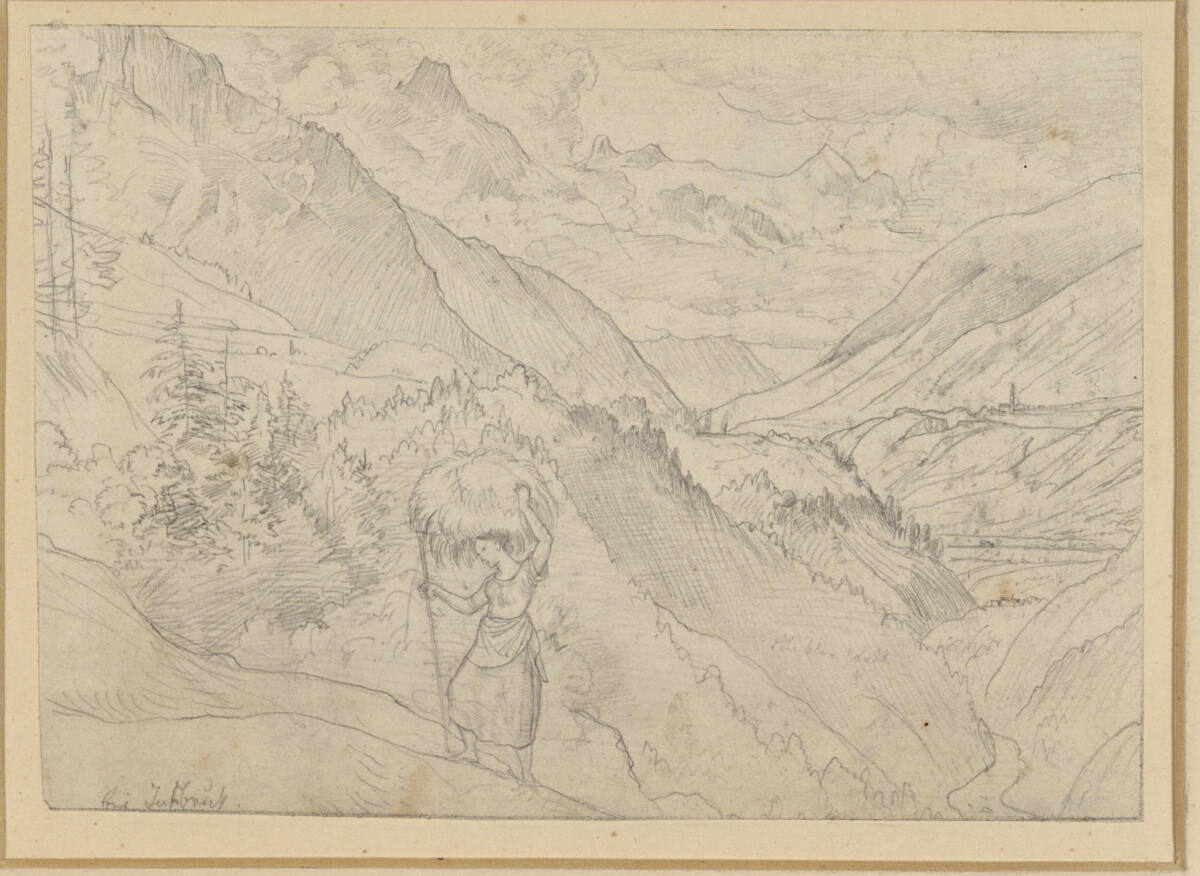 Heuernte bei Innsbruck, Ludwig Richter, 1823