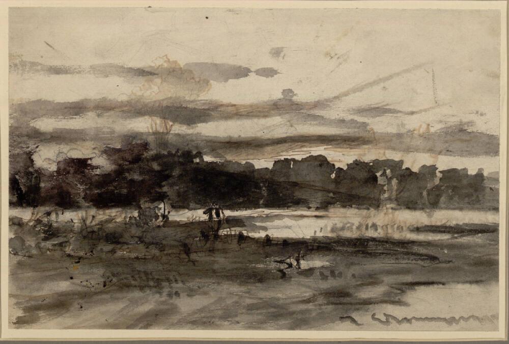 Theodor von Ehrmanns, Donaulandschaft, Inv. Nr.: 25744