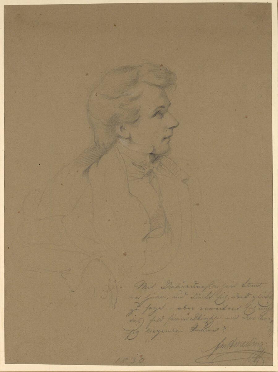 Josef Danhauser, Bildnis Amerlings, Inv. Nr.: 25781
