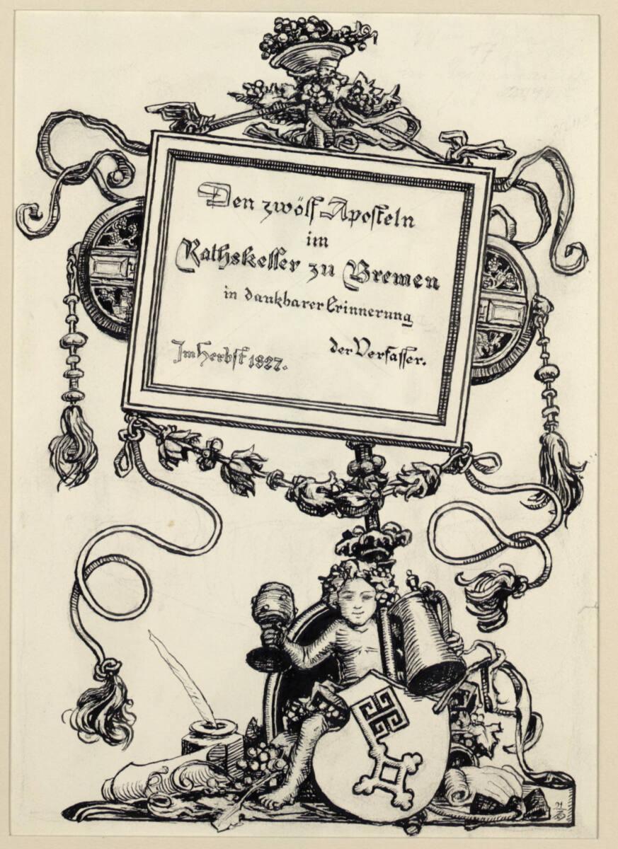 Hanuš Johann Peter Paul Schwaiger, Eine von 40 Zeichnungen auf 32 Kartons: u.a Illustrationen z…