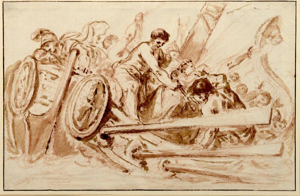 Bernhard Rode, Brutus stürzt sich aus dem Schiffe der Söhne des Tarquinius, um das Land zu gewi…