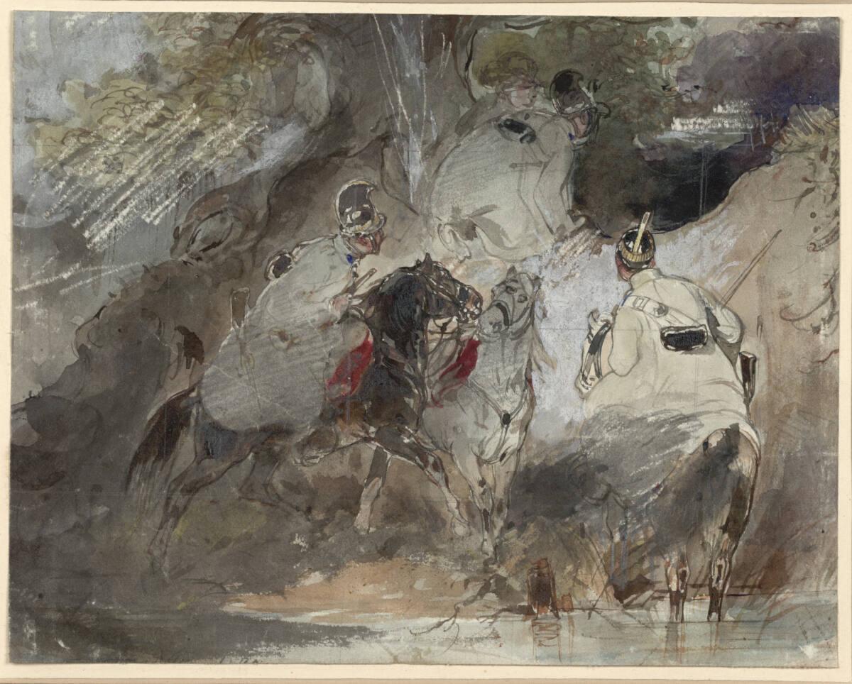 Carl Schindler, Der Spähtrupp (Dragonerpatrouille auf Rekognoszierung), Inv. Nr.: 25880