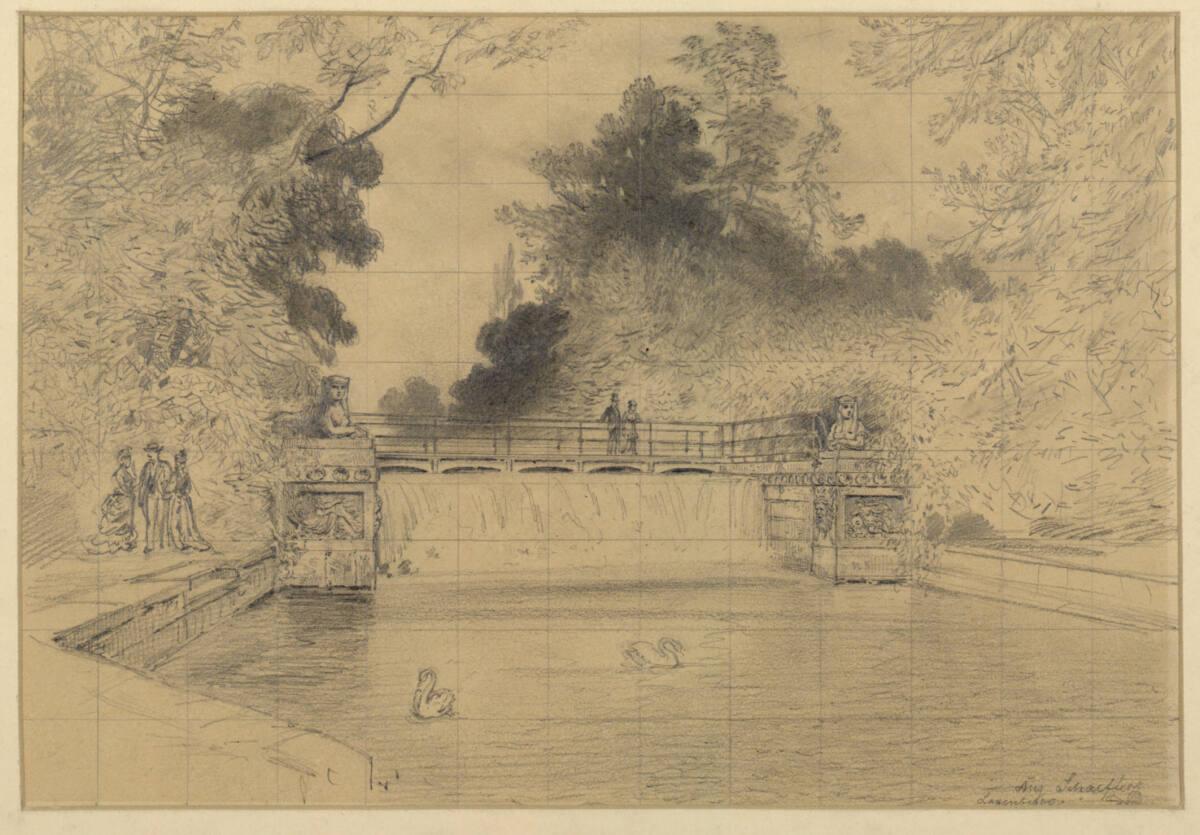 August Schäffer, Sphinxbrücke in Laxenburg, Inv. Nr.: 25893