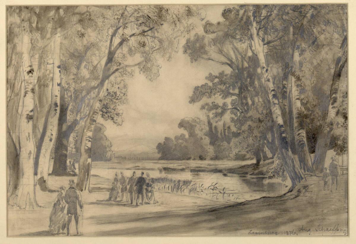 August Schäffer, Teich in Laxenburg, Inv. Nr.: 25906