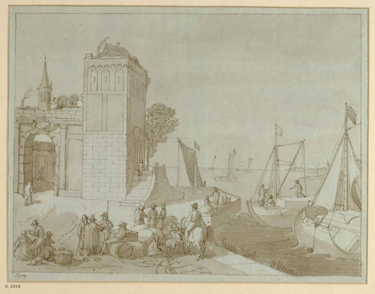 Franz de Paula Ferg, Hafenszene, Inv. Nr.: 26010