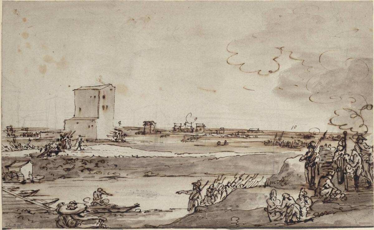 Joseph Fischer, Belagerung einer Stadt (Venedig) (?), Inv. Nr.: 26015