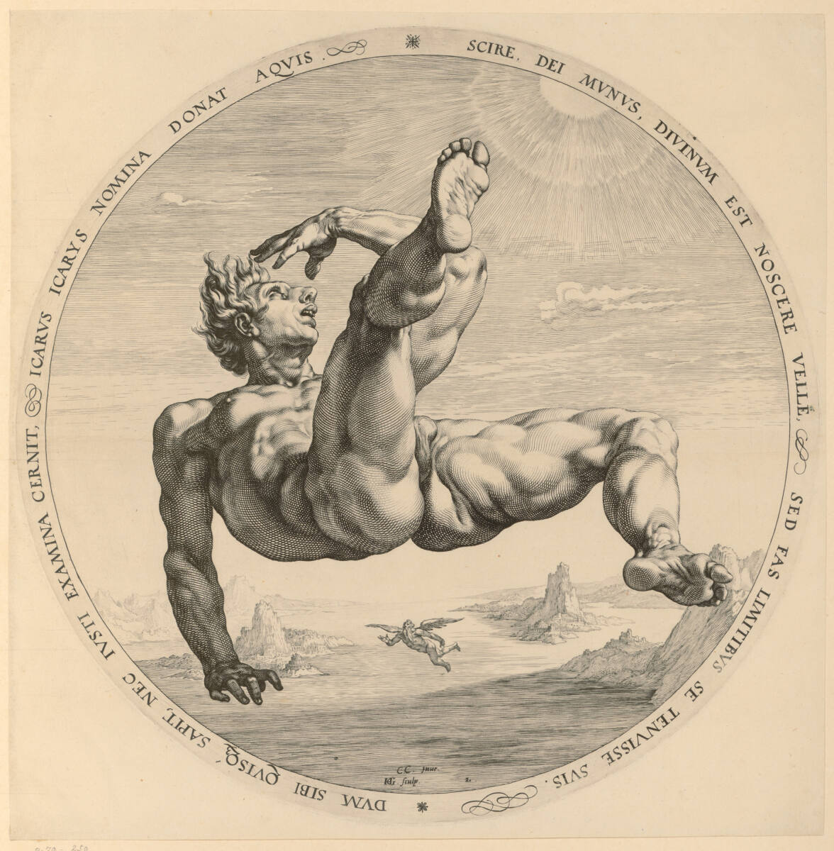 Ikarus, Hendrik Goltzius, 1588